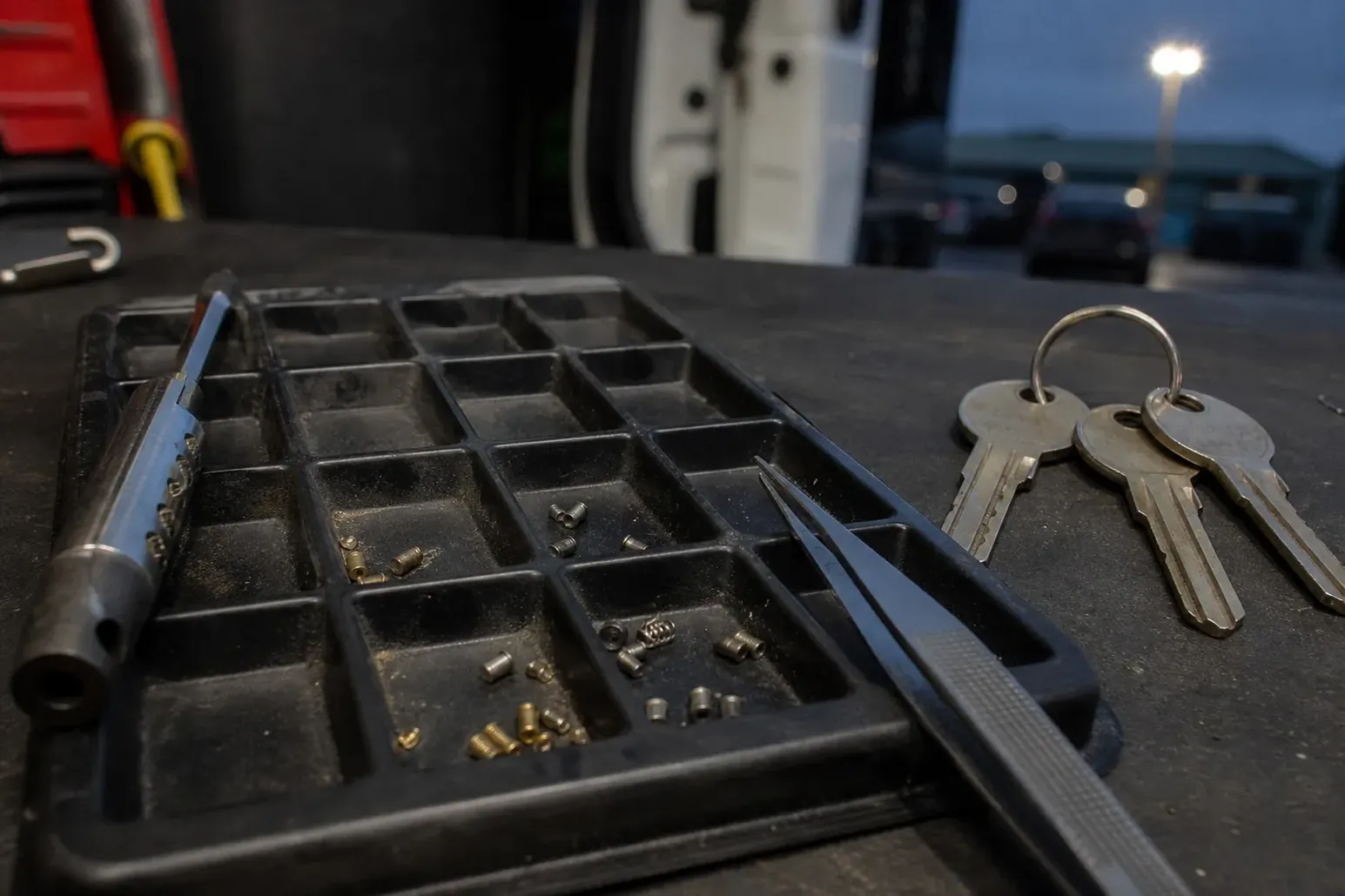 Pinning tray and new keys for a master key system, FL