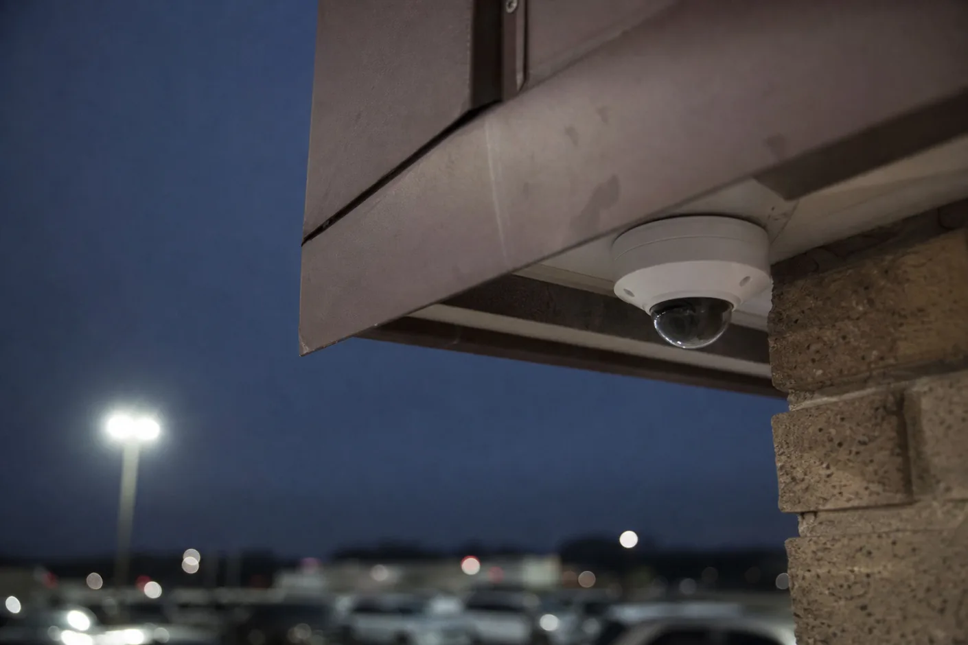 Security camera above a business entrance, FL